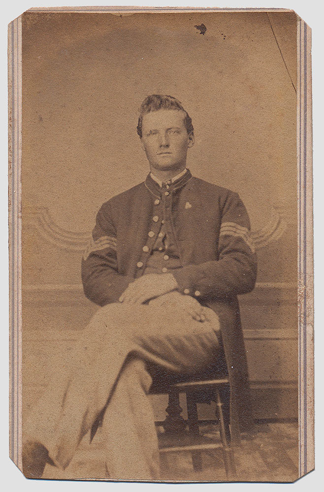 FULL SEATED INK IDENTIFIED CDV OF 52ND PENNSYLVANIA SOLDIER