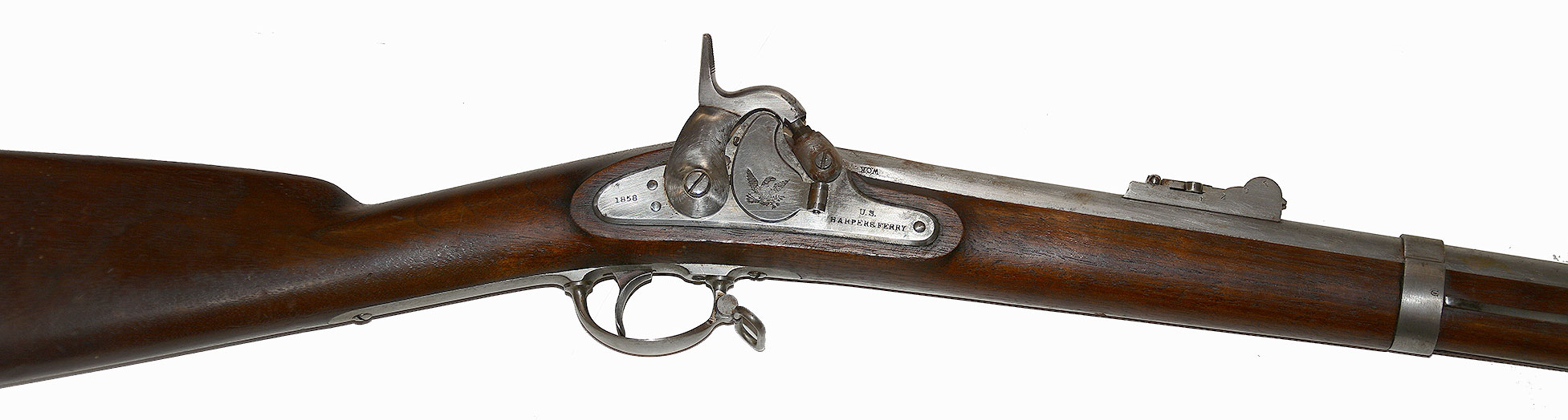 HARPERS FERRY M1855 PERCUSSION RIFLE-MUSKET, DATED 1858 — Horse Soldier