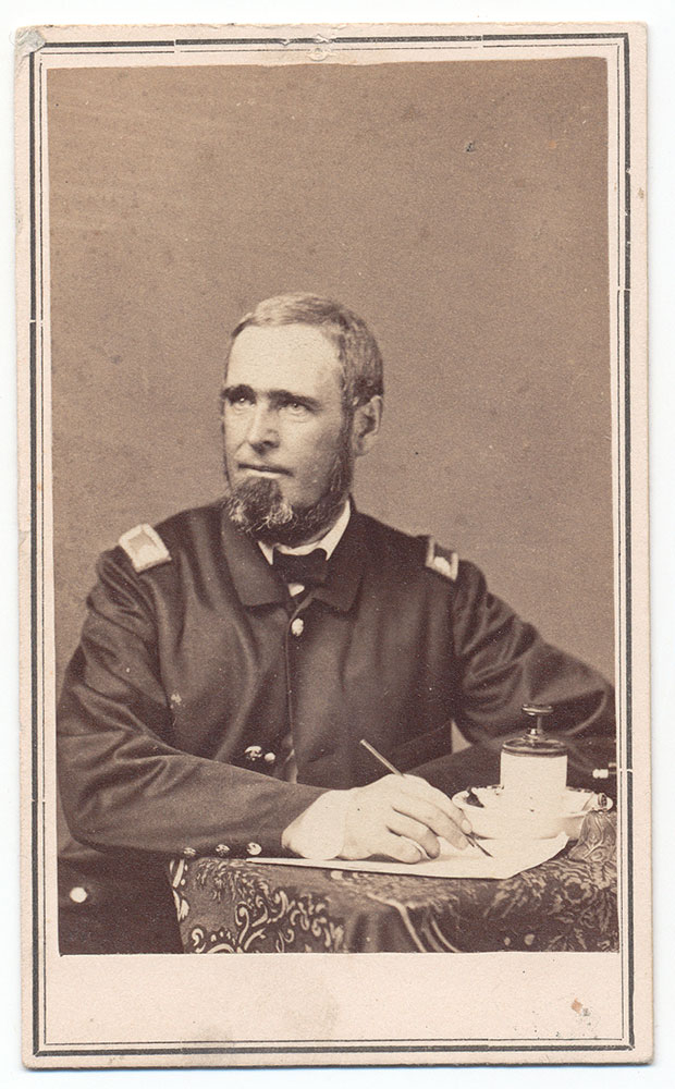 BRIGHT CDV OF 5TH AND 8TH VERMONT OFFICER EDWARD M. BROWN – NEW ORLEANS PHOTOGRAPHER
