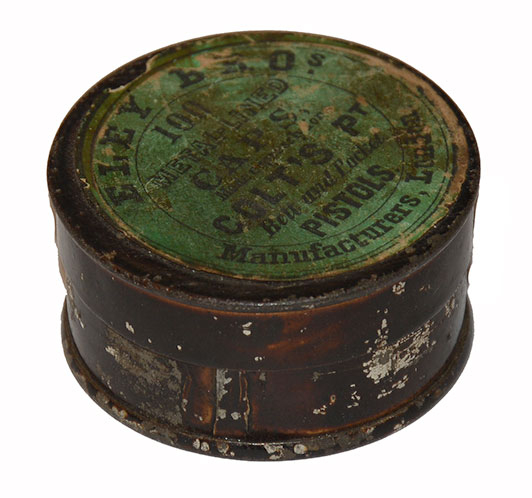 ELEY BROTHERS PERCUSSION CAP TIN FOR COLT BELT AND POCKET PISTOLS