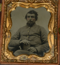 1/9-PLATE TINTYPE OF UNIDENTIFIED CONFEDERATE SOLDIER