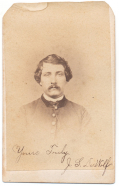 PERIOD INK SIGNED CDV OF PRIVATE JOHN S. DeWOLF 