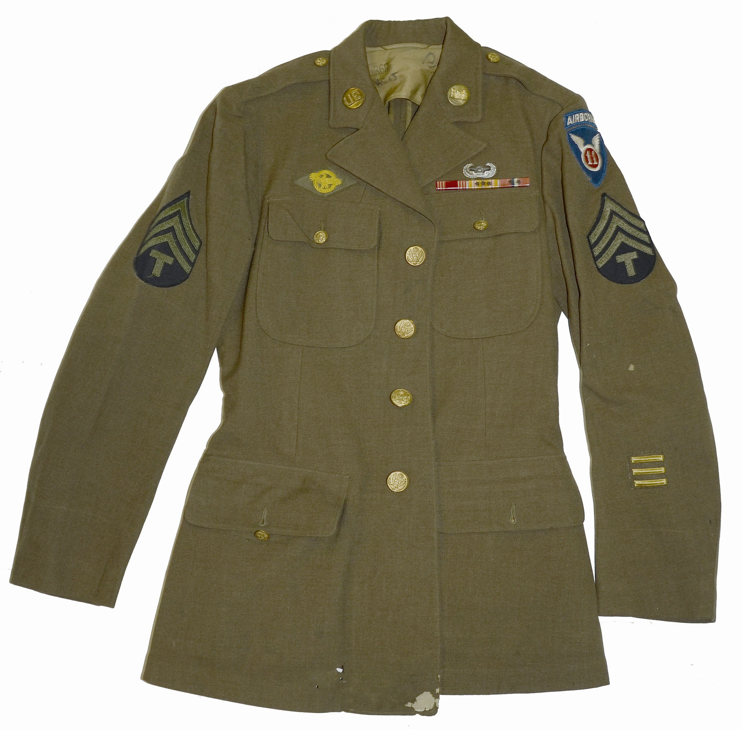 IDENTIFIED WORLD WAR TWO US 11TH AIRBORNE BLOUSE 