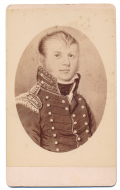 LITHOGRAPH CDV OF WAR OF 1812 OFFICER - CAPTAIN JOHN BUTLER OF NEW HAMPSHIRE