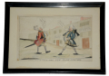 1780 REVOLUTIONARY WAR SATIRICAL “MACARONI” PRINT OF NEW MADE BRITISH OFFICERS BY MARY AND MATTHEW DARLY