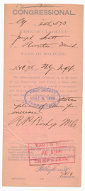 1899 PENSION DOCUMENT – JOSEPH SCOTT, 75TH NEW YORK INFANTRY