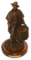 “C.S.A. DRUMMER BOY” COLD CAST BRONZE SCULPTURE BY RON TUNISON