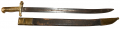 U.S. MODEL 1855 RIFLE SWORD BAYONET AND SCABBARD 1857 TO MID-1860