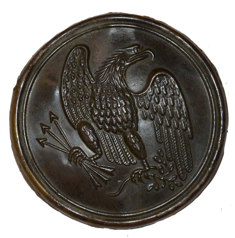 RELIC, US PATTERN 1826 EAGLE BREAST PLATE – MAKER AND INSPECTOR MARKED ...