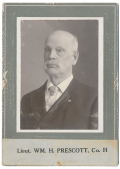 POST-WAR CABINET CARD PHOTO OF 2ND NEW HAMPSHIRE LIEUTENANT WHO LATER SERVED WITH THE US REGULARS – WILLIAM H. PRESCOTT