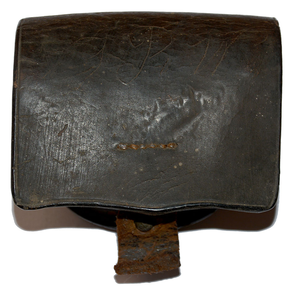 GETTYSBURG CONFEDERATE CAP BOX WITH SOLDIER’S INITIALS 