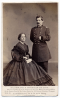 CDV OF GENERAL McCLELLAN AND “LADY”