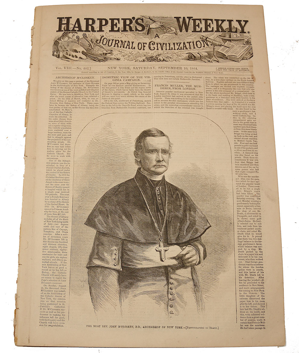 HARPER’S WEEKLY [FARRAGUT AT MOBILE, FORREST’S RAID INTO MEMPHIS]  SEPTEMBER 10, 1864