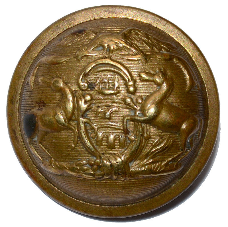 CIVIL WAR PERIOD PENNSYLVANIA STATE JACKET BUTTON 