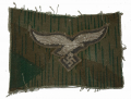 WWII GERMAN LUFTWAFFE EAGLE ON CUT OFF PIECE OF PARATROOPER SMOCK