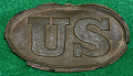 RELIC SMALL U.S. WAIST BELT PLATE FROM GETTYSBURG FIELD HOSPITAL, KEN BREAM COLLECTION