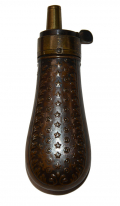 JAMES DIXON & SONS STARS AND DOTS SMALL SIZE POWDER FLASK