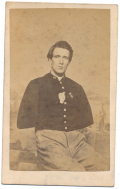 CDV OF ALBERT STRATTON, 147th NEW YORK, WOUNDED AT PETERSBURG