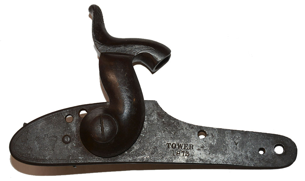 TOWER LOCK PLATE AND HAMMER, DATED 1873