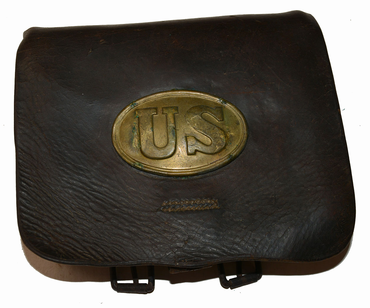 U.S. M1861 INFANTRY CARTRIDGE BOX WITH PLATE