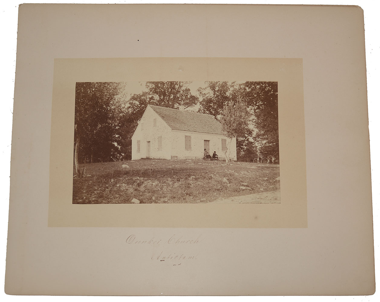 ALBUMEN PHOTO OF THE DUNKER CHURCH AT ANTIETAM BY ALEXANDER GARDNER 