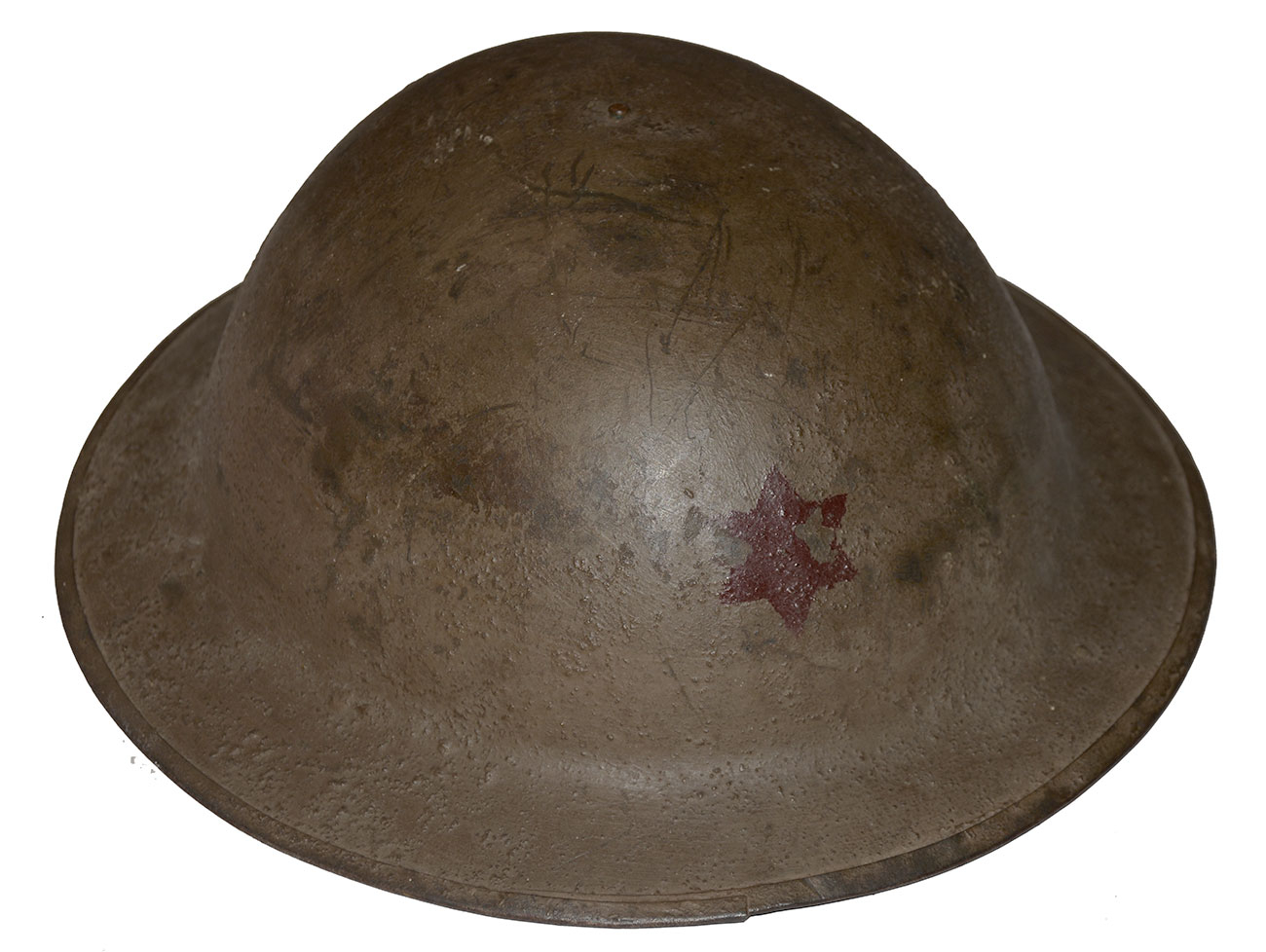 WW1 US 6th DIVISION HELMET WITH LINER AND CHINSTRAP