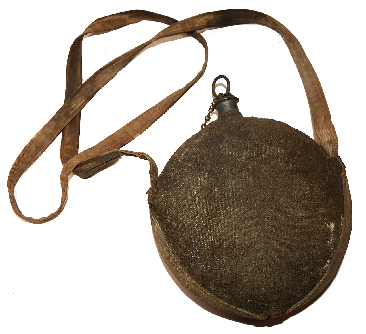 NEW YORK DEPOT CANTEEN WITH STOPPER, CHAIN, STRAP, AND GRAY COVER