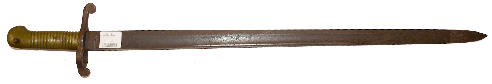 CIVIL WAR IMPORT SWORD BAYONET FOR THE LIEGE RIFLE WITH SABER BAYONET, AKA BRAZILIAN LIGHT MINIE