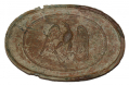 VERY RARE EXCAVATED OVAL MISSISSIPPI CARTRIDGE BOX PLATE