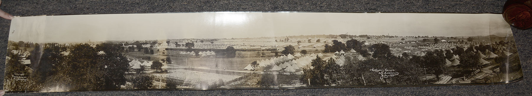 1913 BATTLE OF GETTYSBURG 50TH ANNIVERSARY REUNION PANORAMIC PHOTOGRAPH