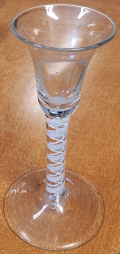 CIRCA 1755 – 1780 OPAQUE TWIST STEM WINE GLASS