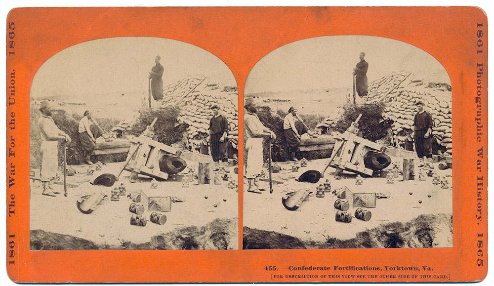 STEREOVIEW OF FORTIFICATIONS AT YORKTOWN, VA