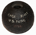 US 12-POUNDER SPHERICAL BORMANN CASE SHOT SHELL