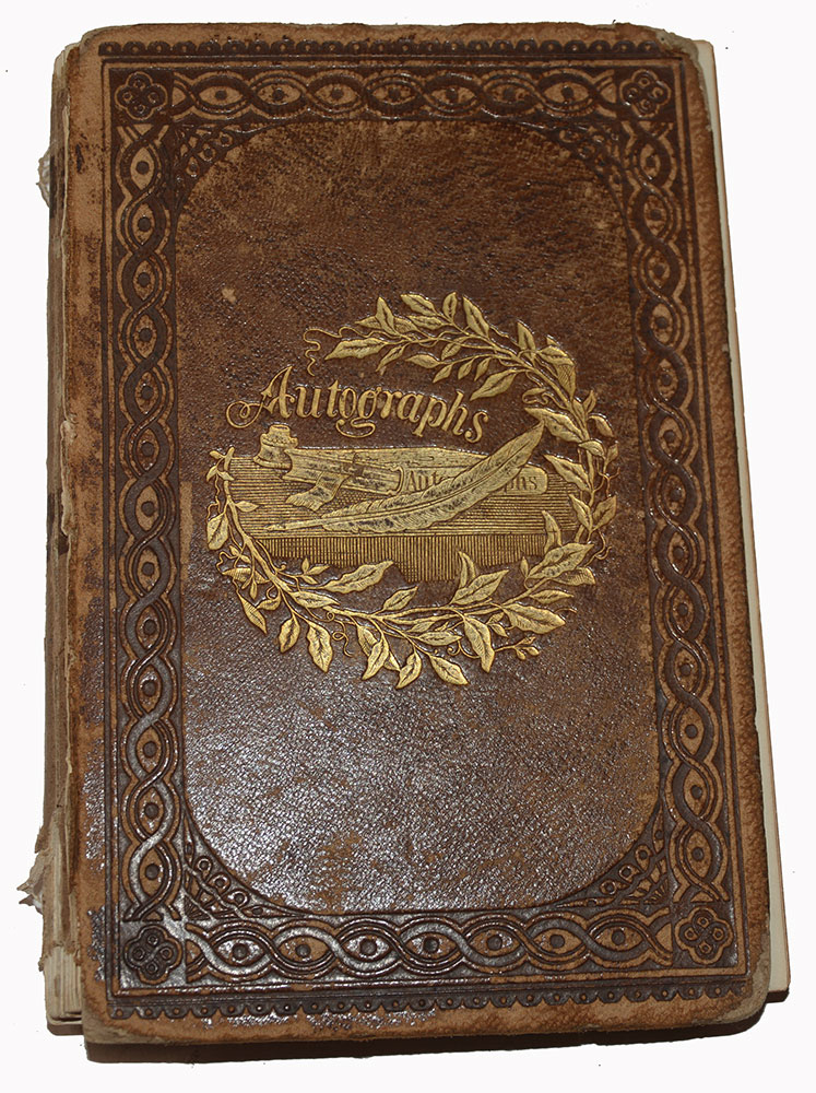 “AUTOGRAPH” ALBUM - INCLUDING SIGNATURE of MEDAL OF HONOR RECIPIENT  "FRANK BROWNELL, USA”. 