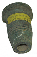 CS ARTILLERY COPPER PAPER TIME FUSE PLUG ADAPTER RECOVERED FROM MONOCACY, MD, MARCH 1955