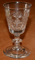 CUT FLINT WINE GLASS, CIRCA 1825 – 1845