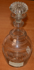 CIRCA 1805-1825 ETCHED BRANDY DECANTER