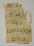 CONFEDERATE VETERAN REUNION RIBBON FRAGMENT: CO. A 2nd GEORGIA, THE SEMMES GUARDS, BENNING’S BRIGADE 