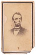 MOURNING CDV OF ABE LINCOLN