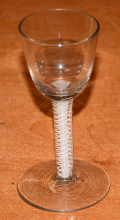 CIRCA 1755 – 1780 OPAQUE TWIST STEM WINE GLASS