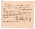 “STATE OF CONNECTICUT PAY-TABLE OFFICE” VOUCHER—SIGNED BY OLIVER WOLCOTT JR