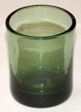 GREEN 19TH CENTURY BLOWN GLASS TUMBLER