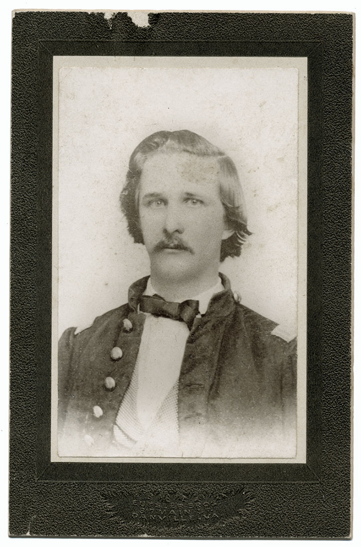 SMALL CABINET CARD OF CAPT. EDWIN E. BOULDIN, 14TH VIRGINIA CAVALRY