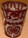 19TH CENTURY BOHEMIAN RUBY GLASS TUMBLER