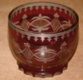 BOHEMIAN RUBY GLASS BOWL