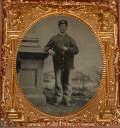 SIXTH PLATE TINTYPE OF YOUNG US CIVIL WAR SOLDIER