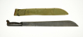 WW2 US ARMY COLLINS & CO. 18” MACHETE DATED 1944 WITH WOOD HANDLE