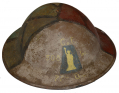 FIRST WORLD WAR US M1917 HELMET WITH 77TH DIVISION INSIGNIA & CAMO PAINT