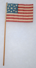 CIRCA 1876 13 STAR CENTENNIAL PARADE FLAG