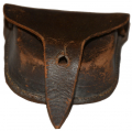 EXCELLENT EARLY CIVIL WAR CAP POUCH – MAKER MARKED!